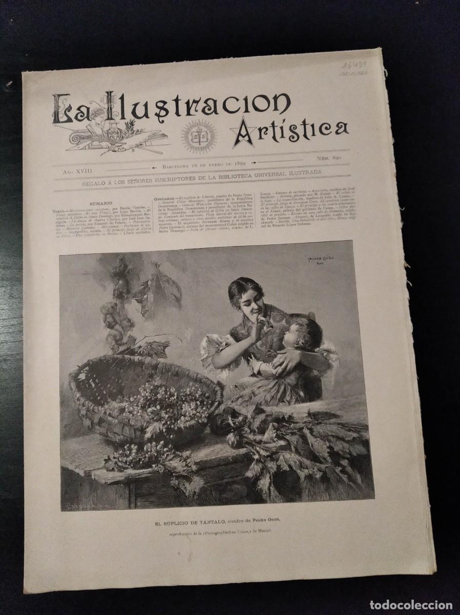 Coleccionismo de Revistas y Peri&oacute;dicos: LA ILUSTRACI&Oacute;N ART&Iacute;STICA. N&ordm; 890. A&Ntilde;O 1899. EL SEPULCRO DE COL&Oacute;N EN SANTO DOMINGO. CRISTOBAL .. LEER
