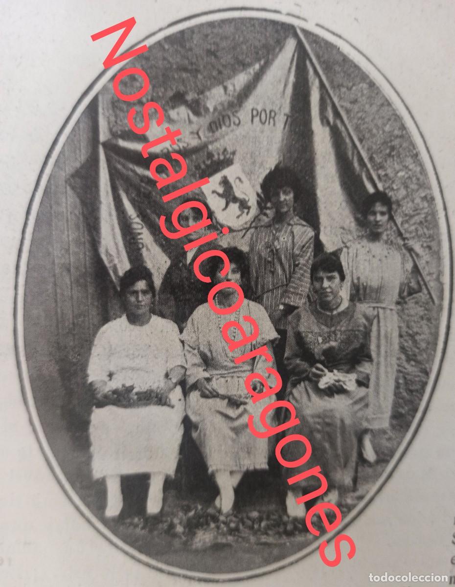 Coleccionismo de revistas y peri&oacute;dicos: Cistierna Le&oacute;n se&ntilde;oritas donativos Sindicato Mineros y fiesta foto revista principio siglo XX 191R