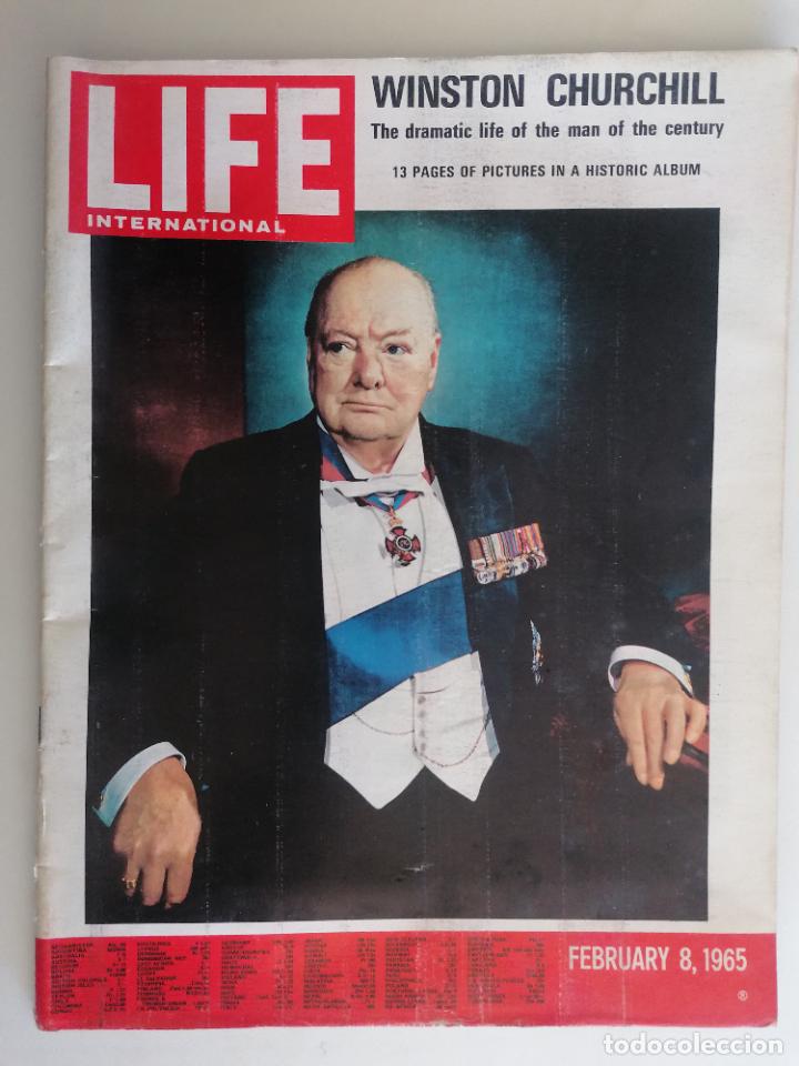 Coleccionismo de Revistas y Peri&oacute;dicos: REVISTA LIFE INTERNATIONAL, PORTADA WINSTON CHURCHILL, VOL 38 N&ordm; 3 FEBRERO 1965