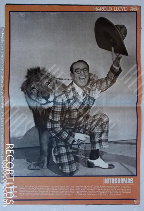 Coleccionismo de revistas y peri&oacute;dicos: poster fotogramas 46 harold lloyd sara montiel monica molina randall paula molina