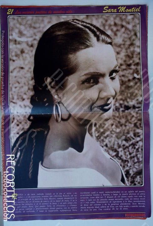 Coleccionismo de revistas y peri&oacute;dicos: poster fotogramas sara montiel maria schneider