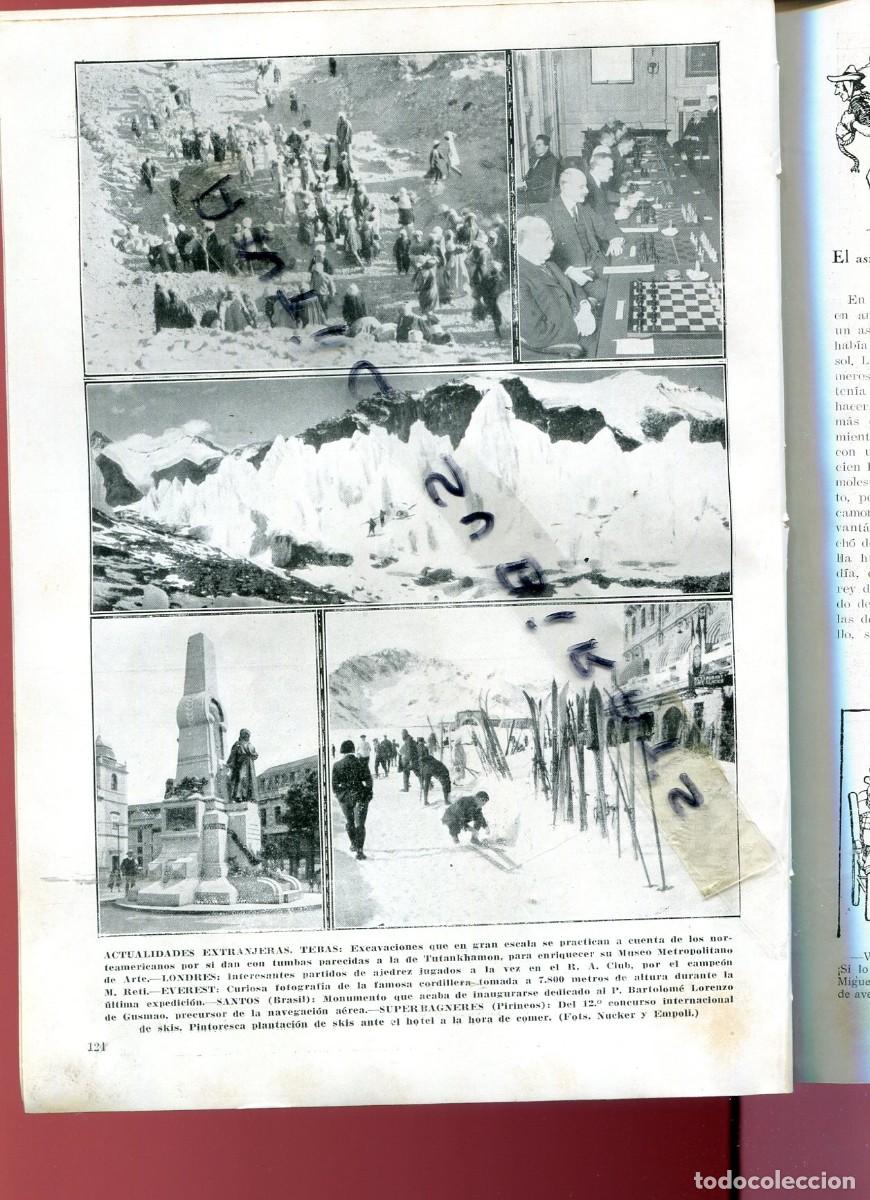Coleccionismo de revistas y peri&oacute;dicos: REVISTA A&Ntilde;O 1923 EXCAVACION EN TEBAS EVEREST AJEDREZ RETI ESQUI EN SUPERBAGNERES PIRINEOS