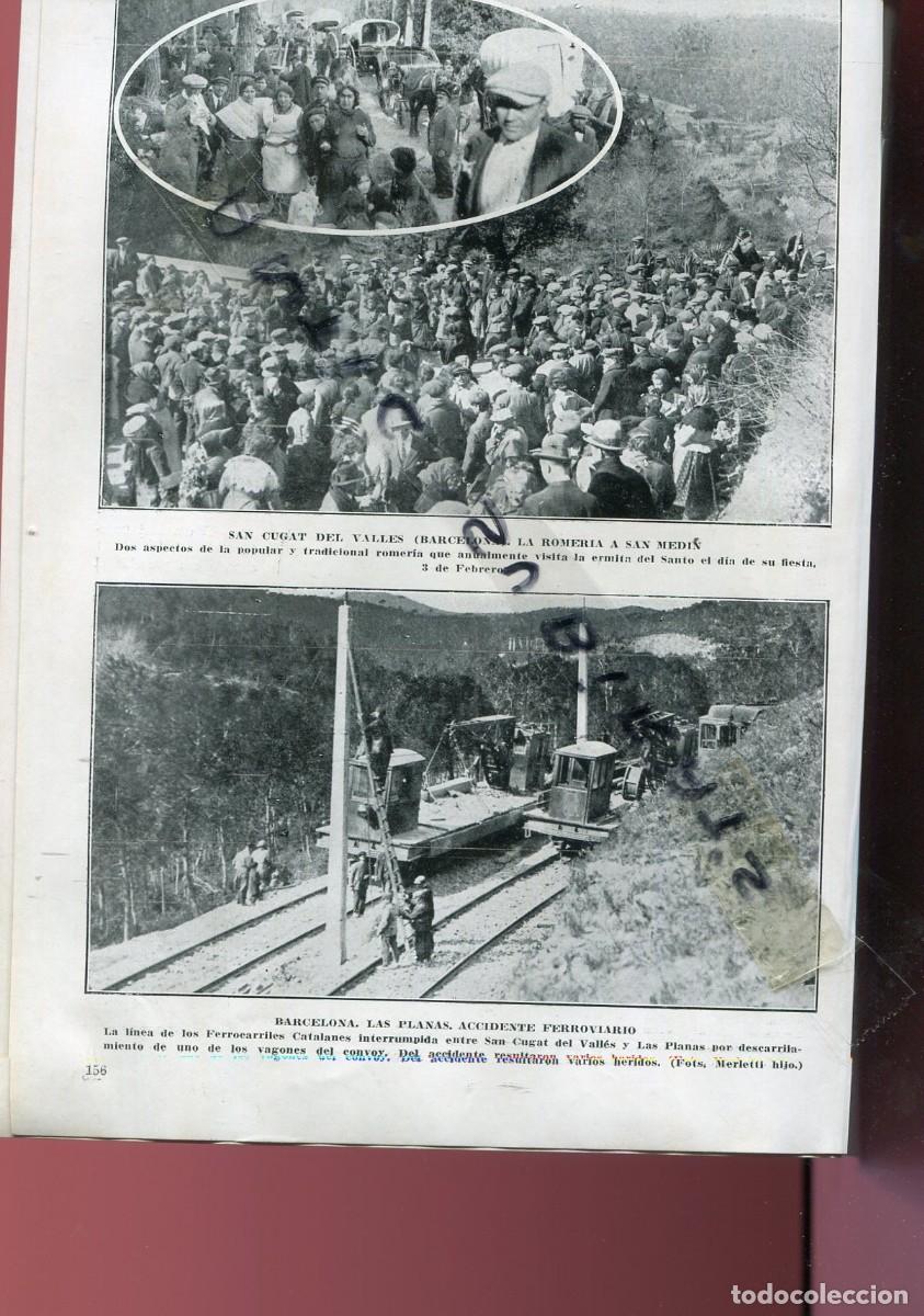 Coleccionismo de Revistas y Peri&oacute;dicos: REVISTA A&Ntilde;O 1923 SANT CUGAT DEL VALLES SAN MEDI ACCIDENTE DE TREN EN LAS PLANAS LES PLANES
