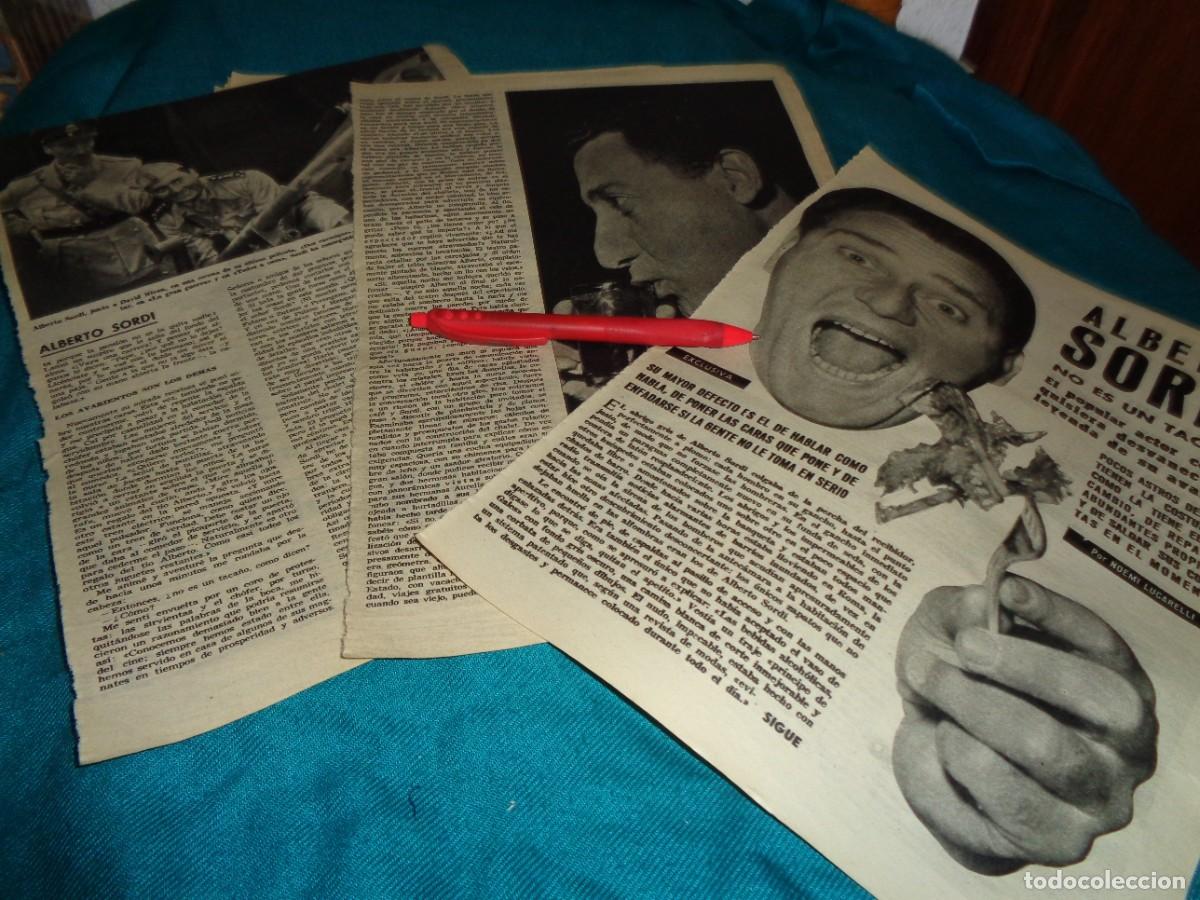 Sammeln von Zeitschriften und Zeitungen: RECORTE : REPORTAJE A ALBERTO SORDI. TRIUNFO, JUNIO 1961