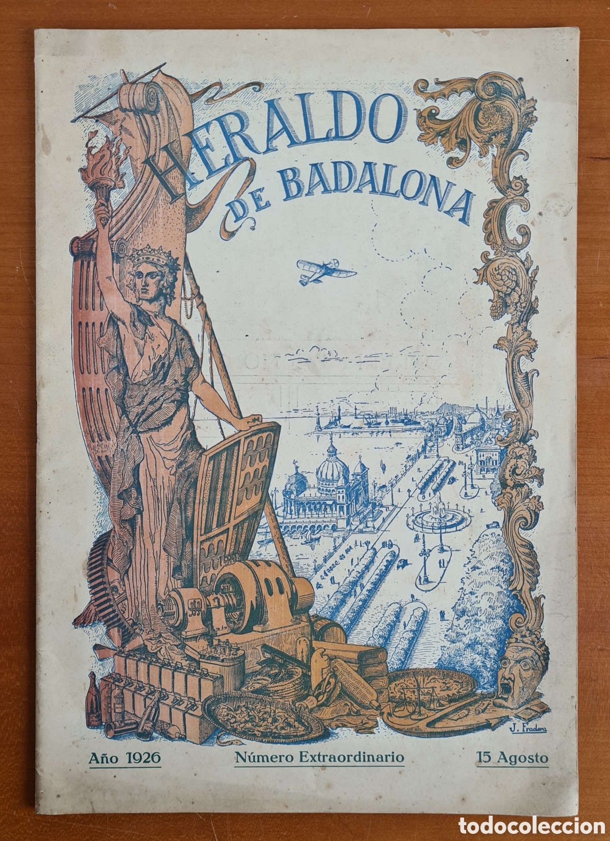 Coleccionismo de Revistas y Peri&oacute;dicos: Antiguo Heraldo de Badalona N&uacute;mero Extraordinario a&ntilde;o 1926 - Publicidad Citro&euml;n An&iacute;s del Mono Asland