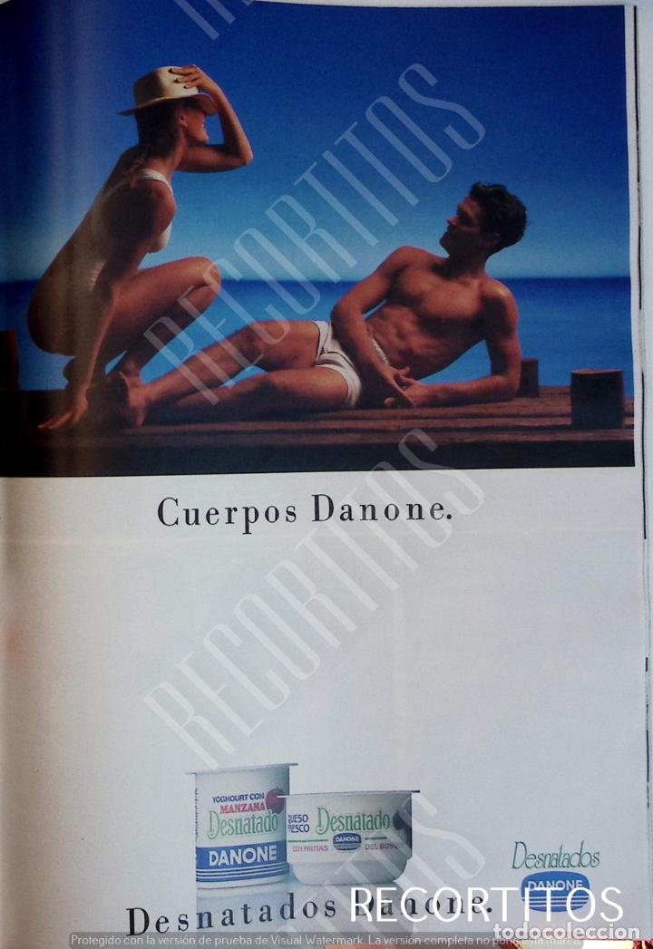 Coleccionismo de Revistas y Peri&oacute;dicos: ANUNCIO DANONE DESNATADO YOGURTH ROPA DE BA&Ntilde;O LENCERIA