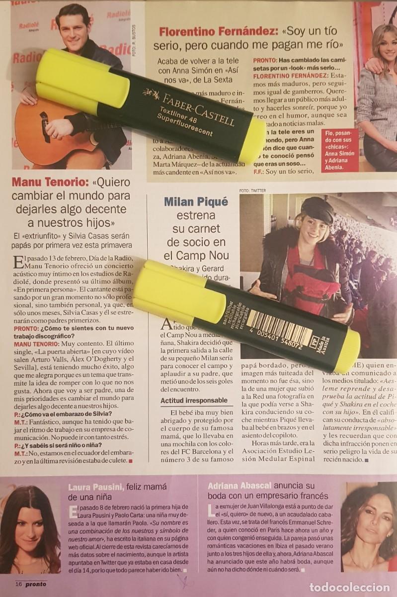 Coleccionismo de Revistas y Peri&oacute;dicos: Reportaje Manu Tenorio / Shakira 23.02.2013
