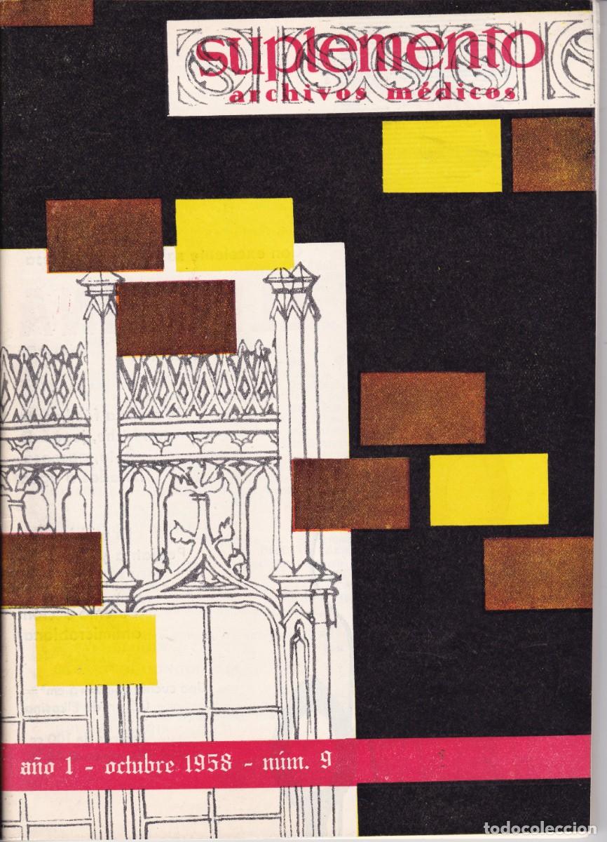 Coleccionismo de Revistas y Peri&oacute;dicos: revista suplemento archivos m&eacute;dicos a&ntilde;o 1 octubre 1958 n&ordm; 9