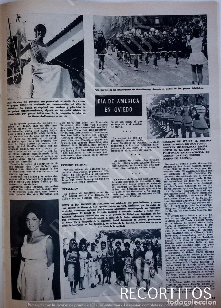 Coleccionismo de Revistas y Peri&oacute;dicos: DIA DE AMERICA EN OVIEDO MAJORETTES REINA DE LAS FIESTAS
