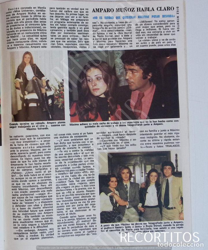 Coleccionismo de Revistas y Peri&oacute;dicos: MAXIMO VALVERDE AMPARO MU&Ntilde;OZ MISS UNIVERSO ROCIO DURCAL JUNIOR