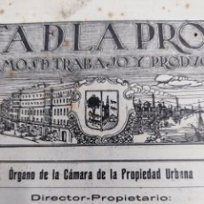 Coleccionismo de Revistas y Periódicos: 1914 BILBAO REVISTA DE LA PROPIEDAD VIZCAYA AÑO I LOTE 5 REVISTAS RAMON DE BUSTINZA RARAS. Lote 390988519