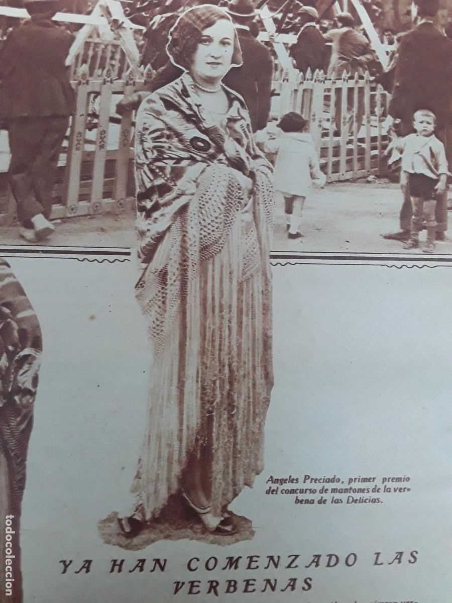 Collezionismo di Riviste e Giornali: PREMIOS MANTONES VERBENA DELICIAS INAGURACION EXPOSICION SEVILLA RETRATOS DE PELO REVISTA A&Ntilde;O 1929