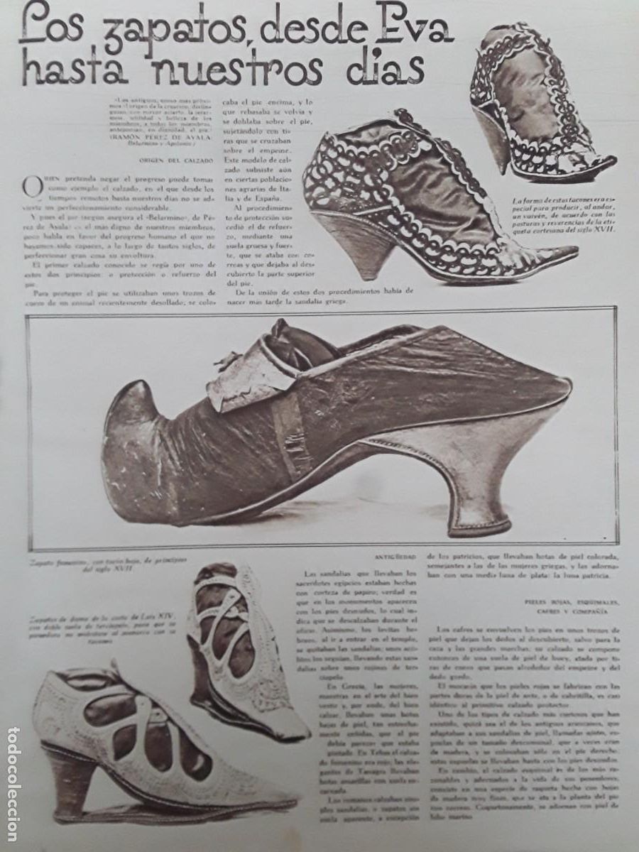 Coleccionismo de revistas y peri&oacute;dicos: ZAPATOS DESDE EVA HASTA NUESTROS DIAS COMO SE HACEN LOS DULCES CONFITERIAS REVISTA A&Ntilde;O 1929