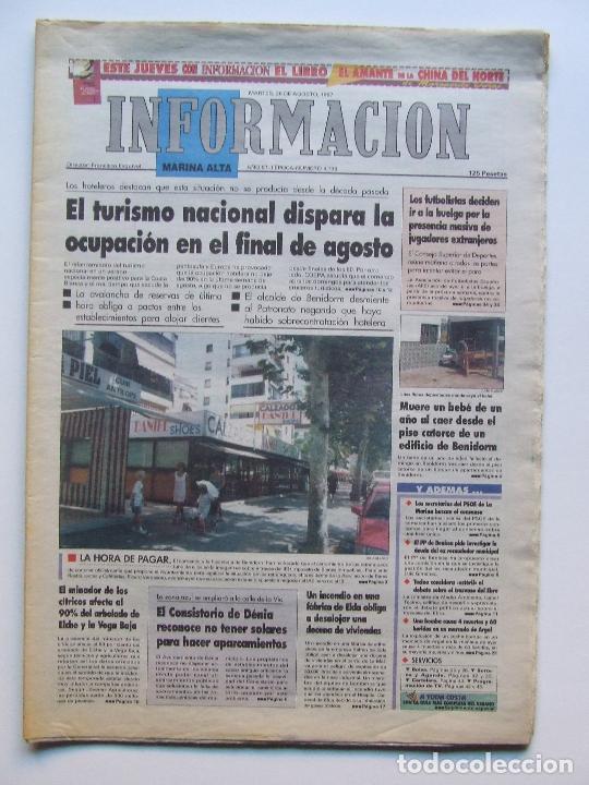 Coleccionismo de Revistas y Peri&oacute;dicos: DIARIO INFORMACION DE LA MARINA ALTA ALICANTE JOAN MANUEL SERRAT TETE MONTOLIU MECANO 1997