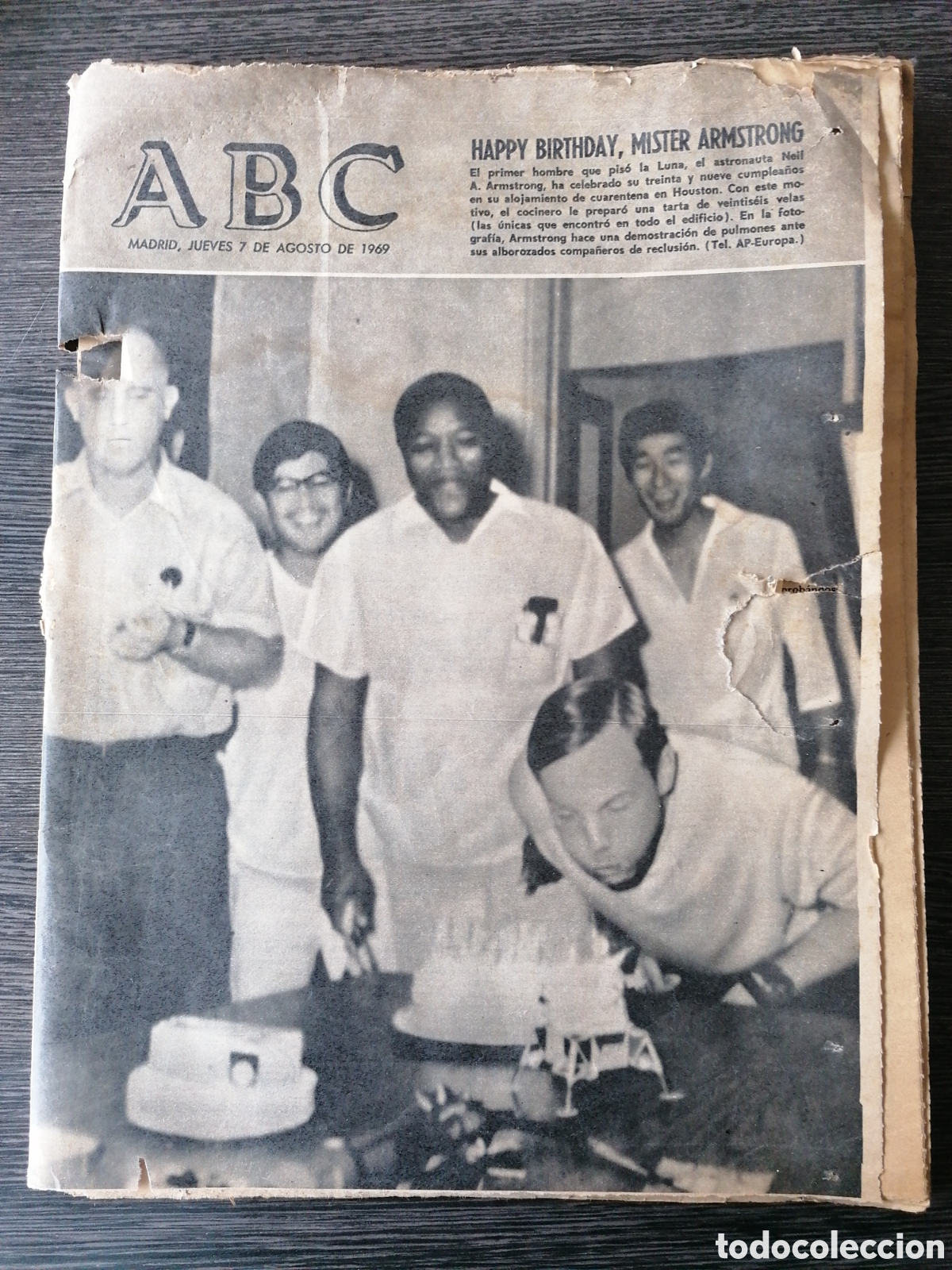 Coleccionismo de Revistas y Peri&oacute;dicos: PERI&Oacute;DICO DIARIO ABC 7 DE AGOSTO DE 1969