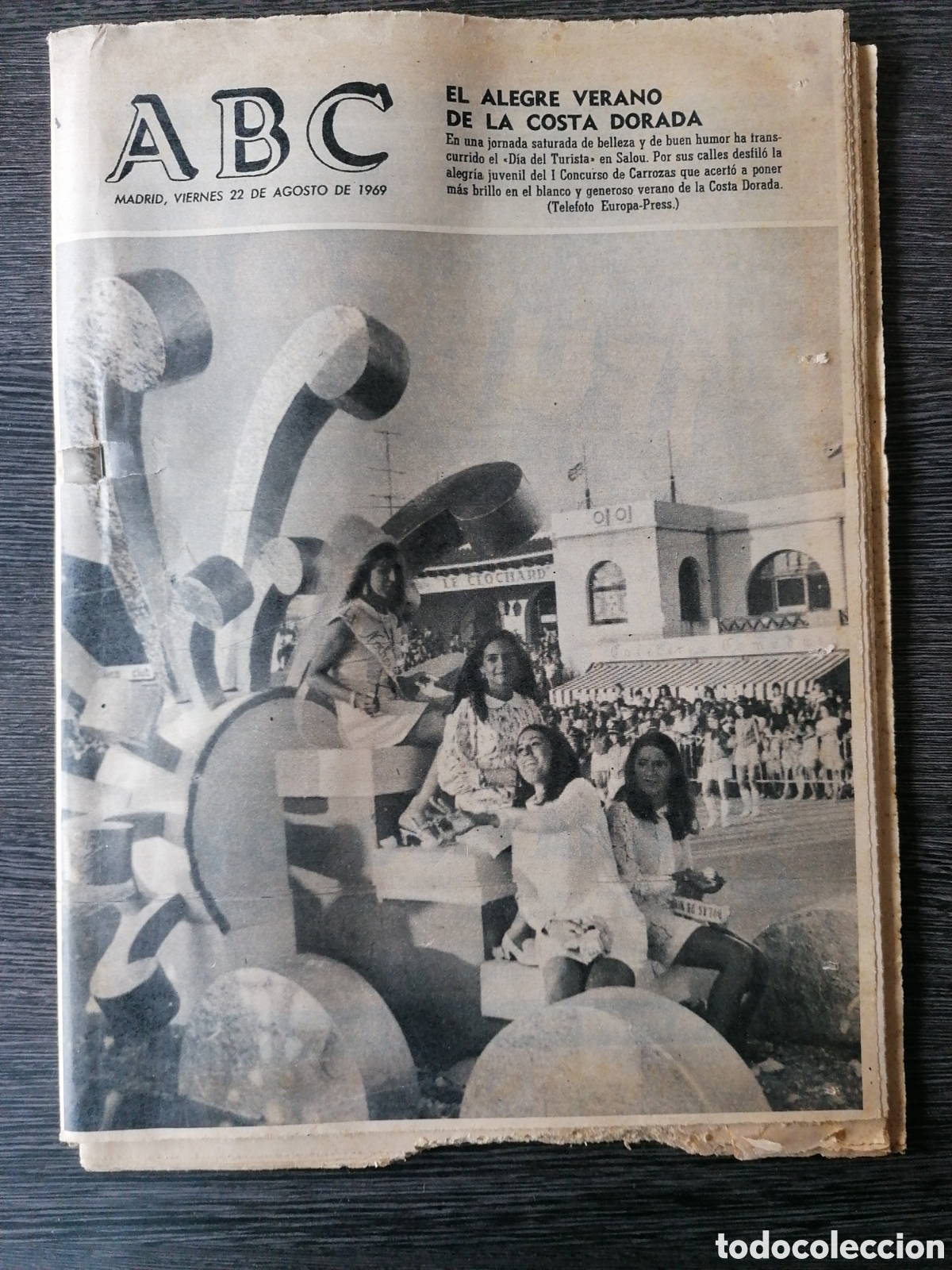 Coleccionismo de Revistas y Peri&oacute;dicos: PERI&Oacute;DICO DIARIO ABC 22 DE AGOSTO DE 1969