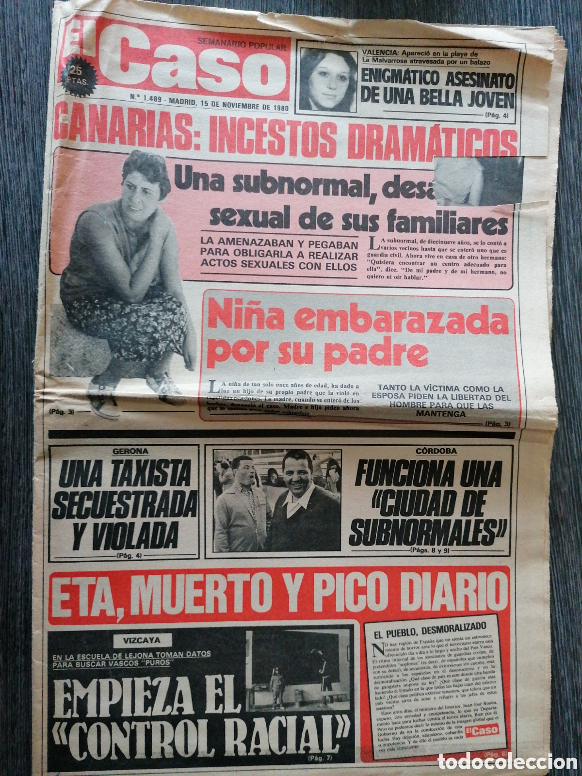 semanario popular el caso 1489 1980 incestos dr - Compra venta en