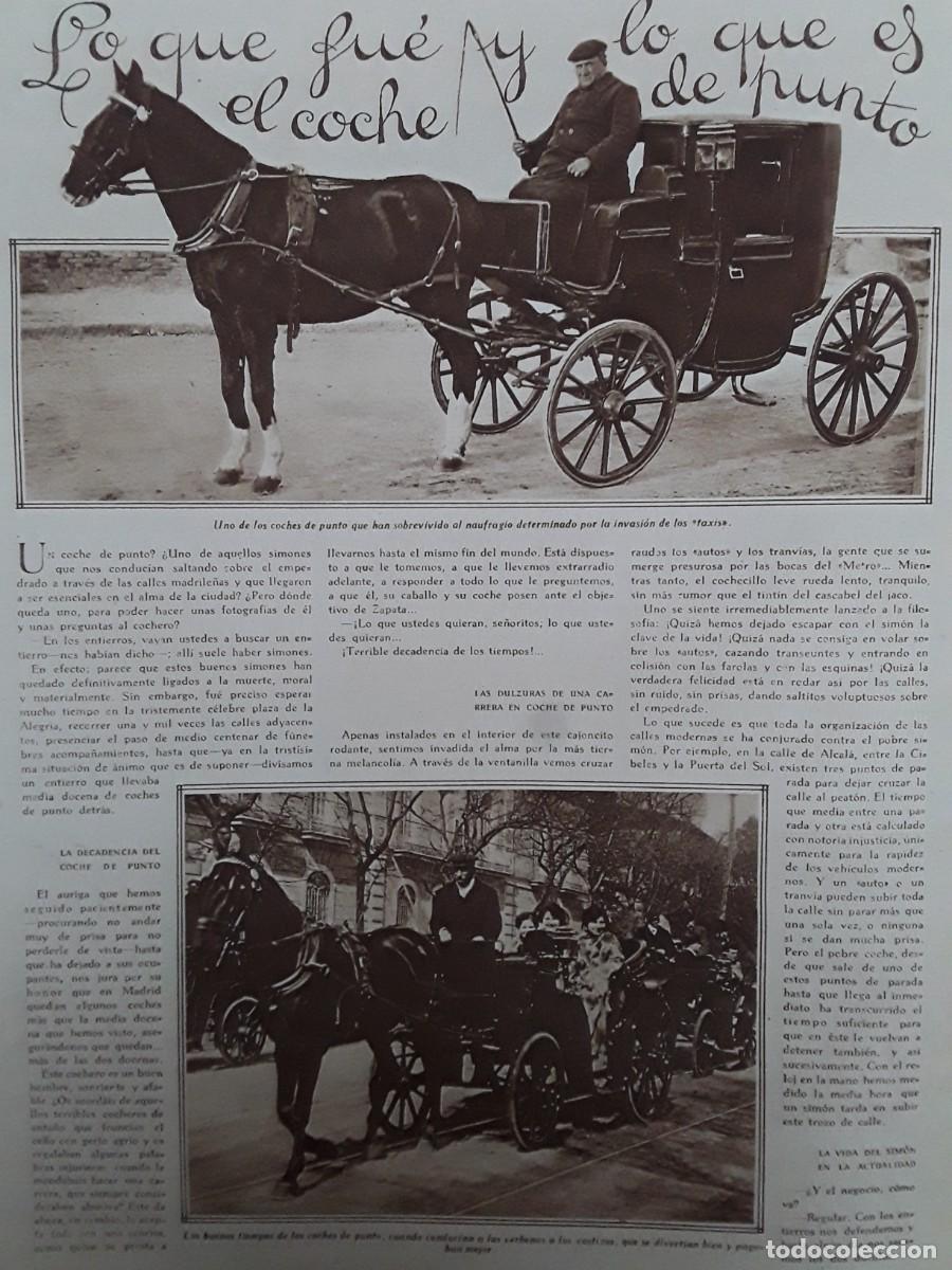 Collection Magazines and Newspapers: LA DECADENCIA DEL COCHE DE PUNTO MADRID COCHEROS 2 HOJAS A&Ntilde;O 1929