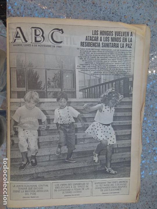 Coleccionismo de Revistas y Peri&oacute;dicos: ABC MADRID - 6-11-1989 - JUNTA ELECTORAL DECICE SOBRE MAYORIA ABSOLUTA PSOE -THATCHER