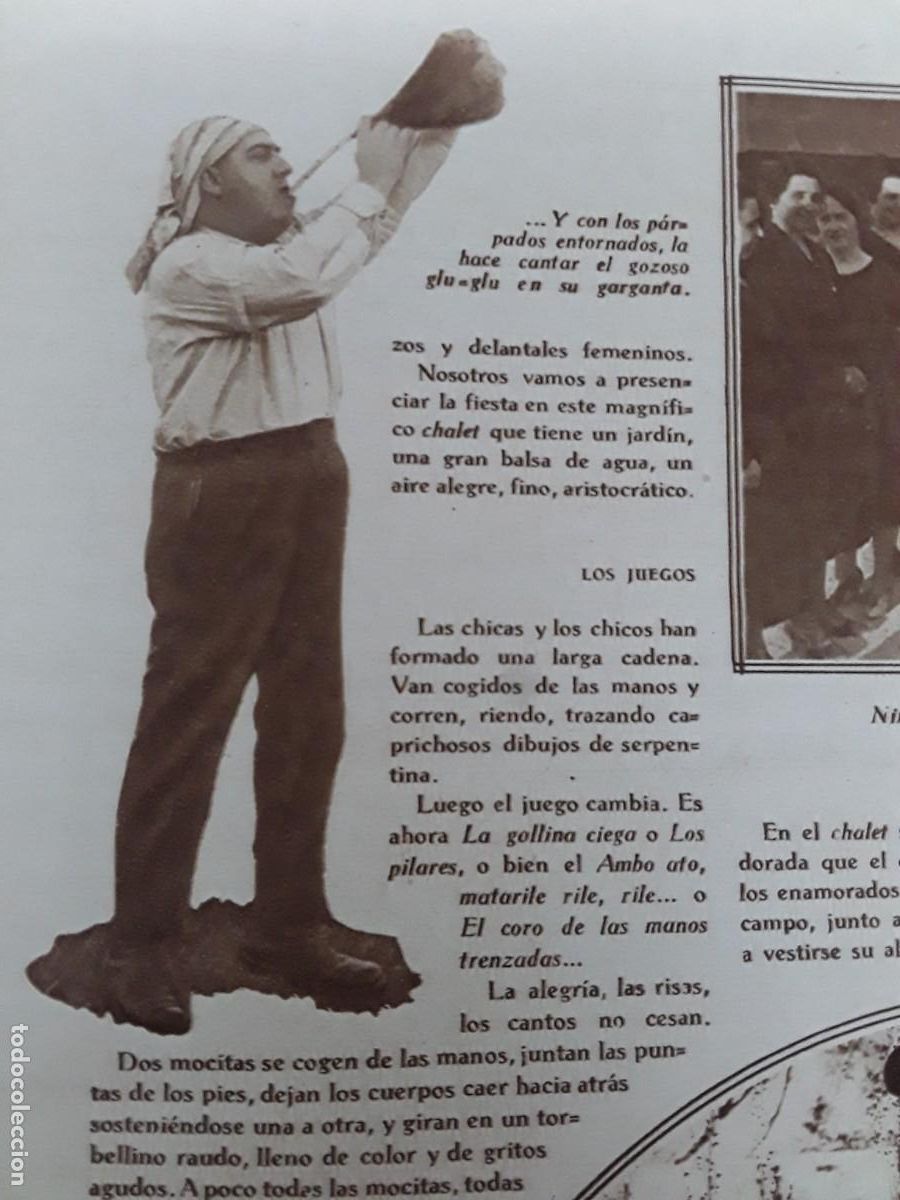 Collection Magazines and Newspapers: LA MONA DE PASCUA VINO BOTA MOSCATEL HOJA A&Ntilde;O 1929