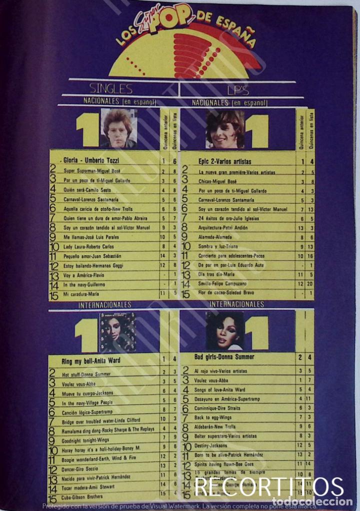 Coleccionismo de Revistas y Peri&oacute;dicos: UMBERTO TOZZI MIGUEL BOSE ANITA WARD DONNA SUMMER