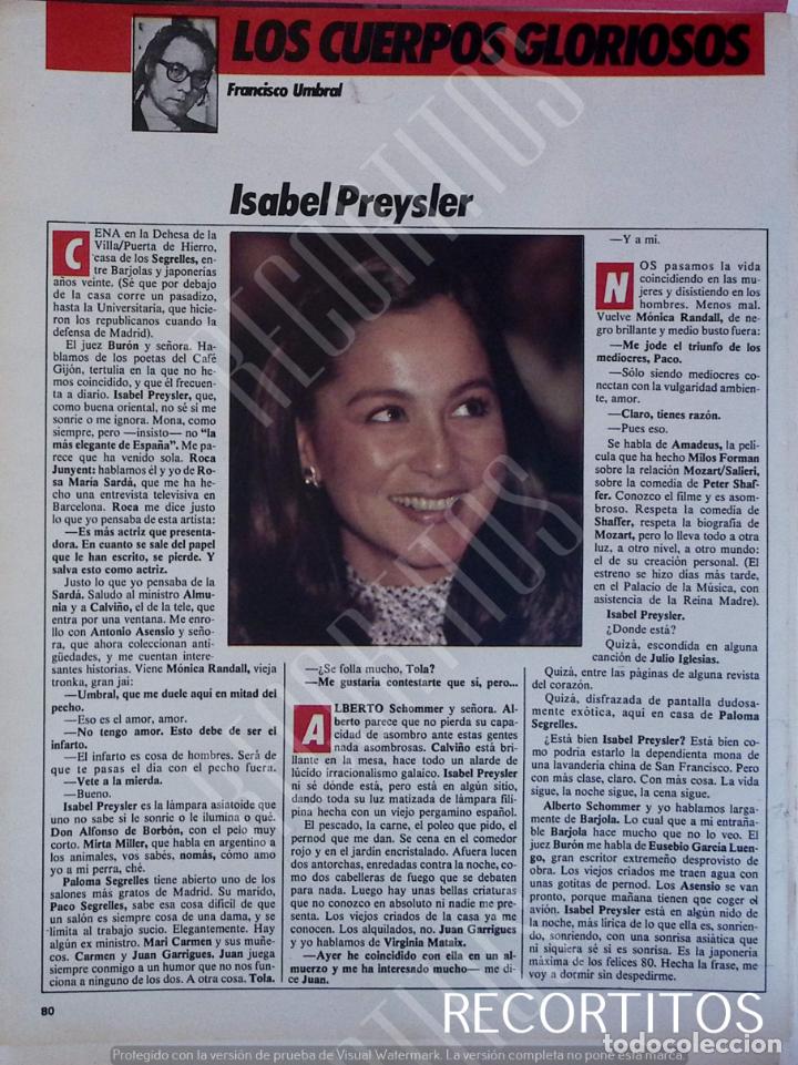 Coleccionismo de Revistas y Peri&oacute;dicos: ISABEL PREYSLER POR PACO UMBRAL