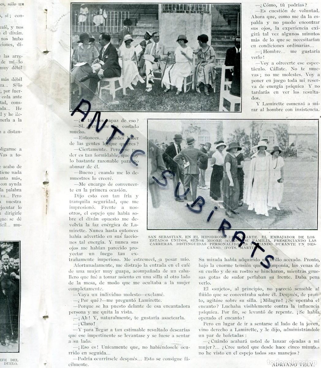 Coleccionismo de revistas y peri&oacute;dicos: REVISTA A&Ntilde;O 1923 EMBAJADOR MOORE EN SAN SEBASTIAN HIPODROMO LASARTE TERREMOTO EN TOKYO JAPON