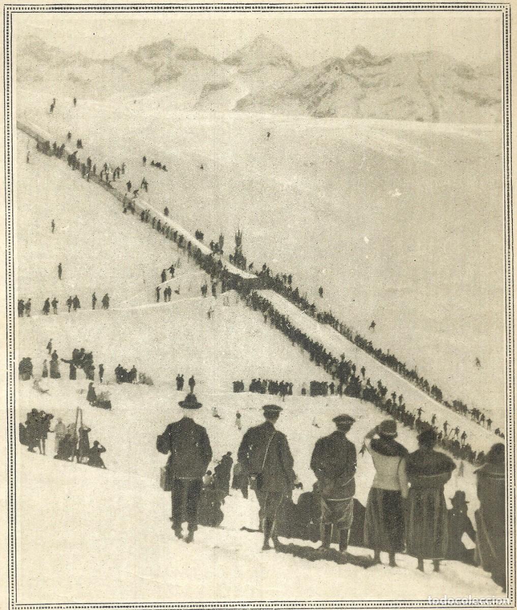 Coleccionismo de revistas y peri&oacute;dicos: 1925 HOJA REVISTA LUCH&Oacute;N TRAMPOL&Iacute;N CONCURSO INTERNACIONAL SALTOS DE ESQU&Iacute; DEPORTES DE INVIERNO