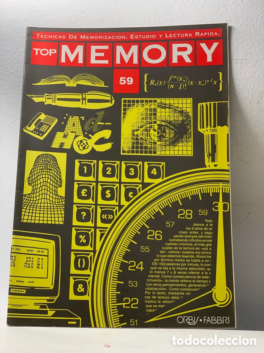 Collection Magazines and Newspapers: REVISTA: TECNICAS DE MEMORIZACI&Oacute;N ESTUDIO Y LECTURA RAPIDA TOP MEMORY N&ordm; 59