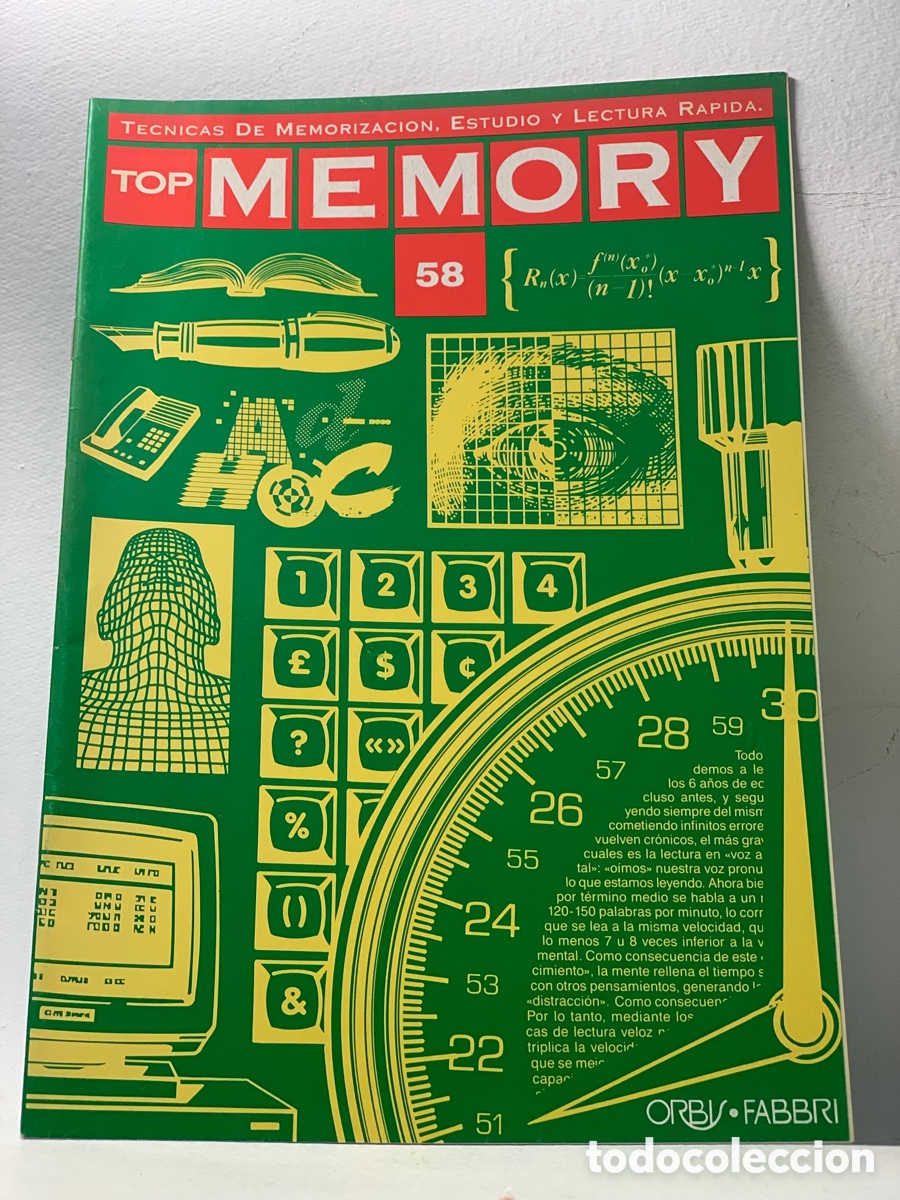 Collection Magazines and Newspapers: REVISTA: TECNICAS DE MEMORIZACI&Oacute;N ESTUDIO Y LECTURA RAPIDA TOP MEMORY N&ordm; 58