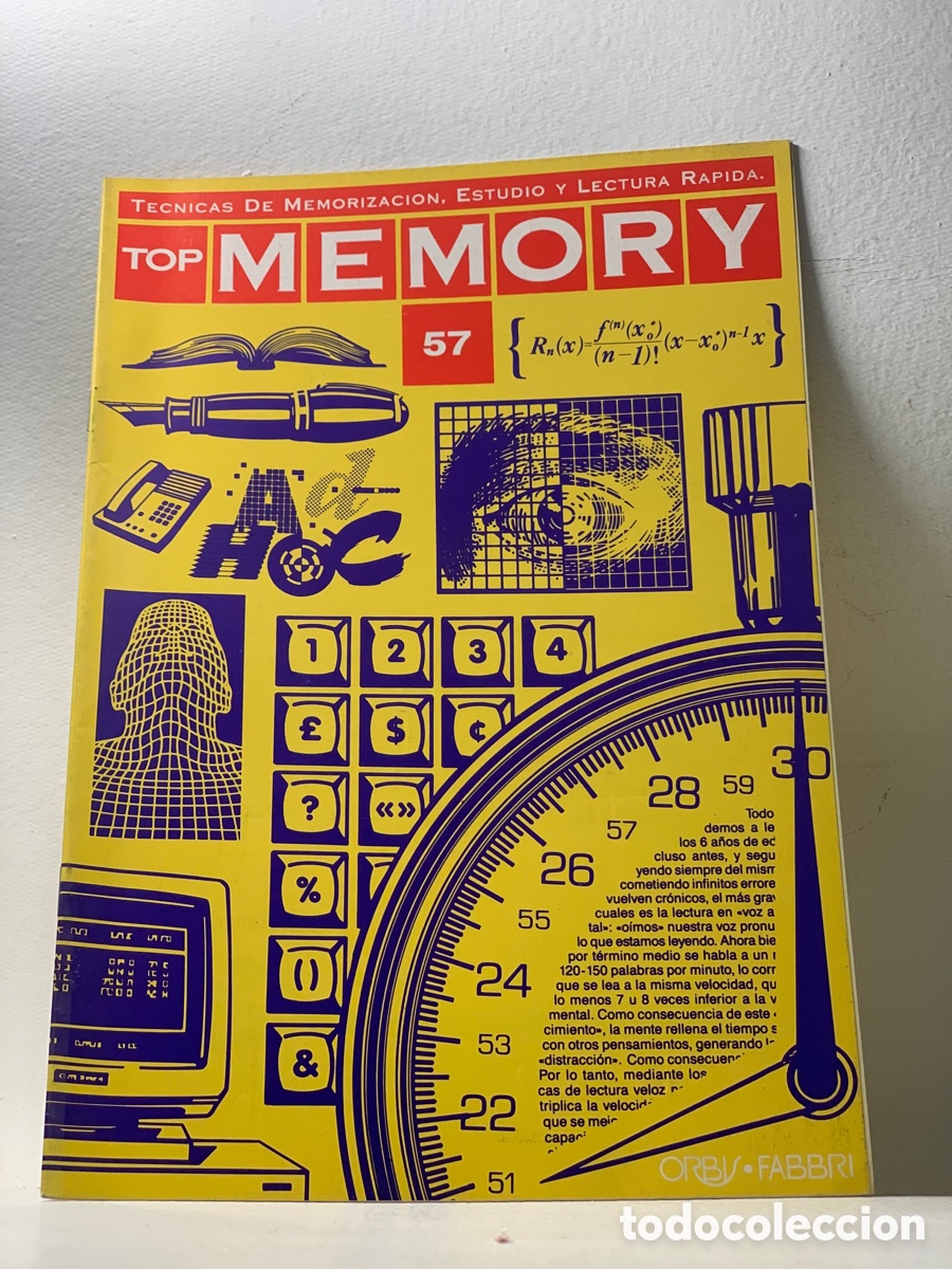 Collection Magazines and Newspapers: REVISTA: TECNICAS DE MEMORIZACI&Oacute;N ESTUDIO Y LECTURA RAPIDA TOP MEMORY N&ordm; 57