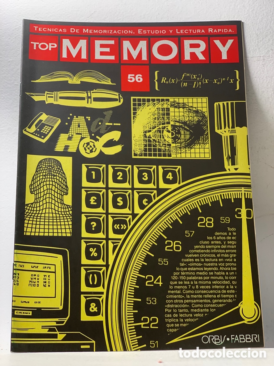 Collection Magazines and Newspapers: REVISTA: TECNICAS DE MEMORIZACI&Oacute;N ESTUDIO Y LECTURA RAPIDA TOP MEMORY N&ordm; 56