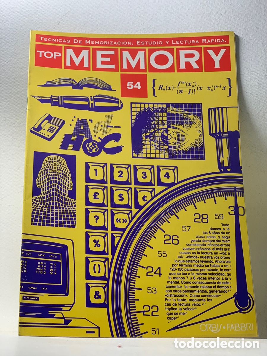 Collection Magazines and Newspapers: REVISTA: TECNICAS DE MEMORIZACI&Oacute;N ESTUDIO Y LECTURA RAPIDA TOP MEMORY N&ordm; 54