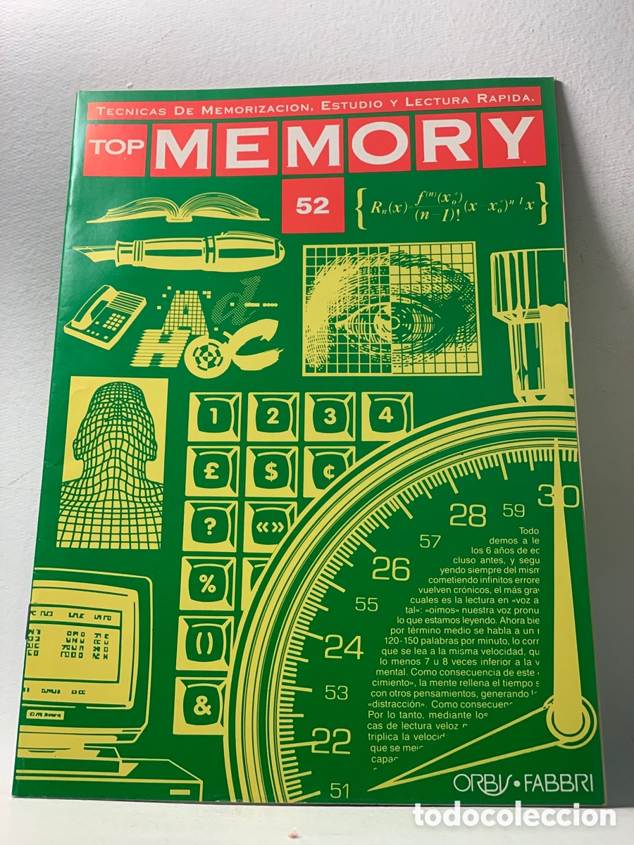 Collection Magazines and Newspapers: REVISTA: TECNICAS DE MEMORIZACI&Oacute;N ESTUDIO Y LECTURA RAPIDA TOP MEMORY N&ordm; 52