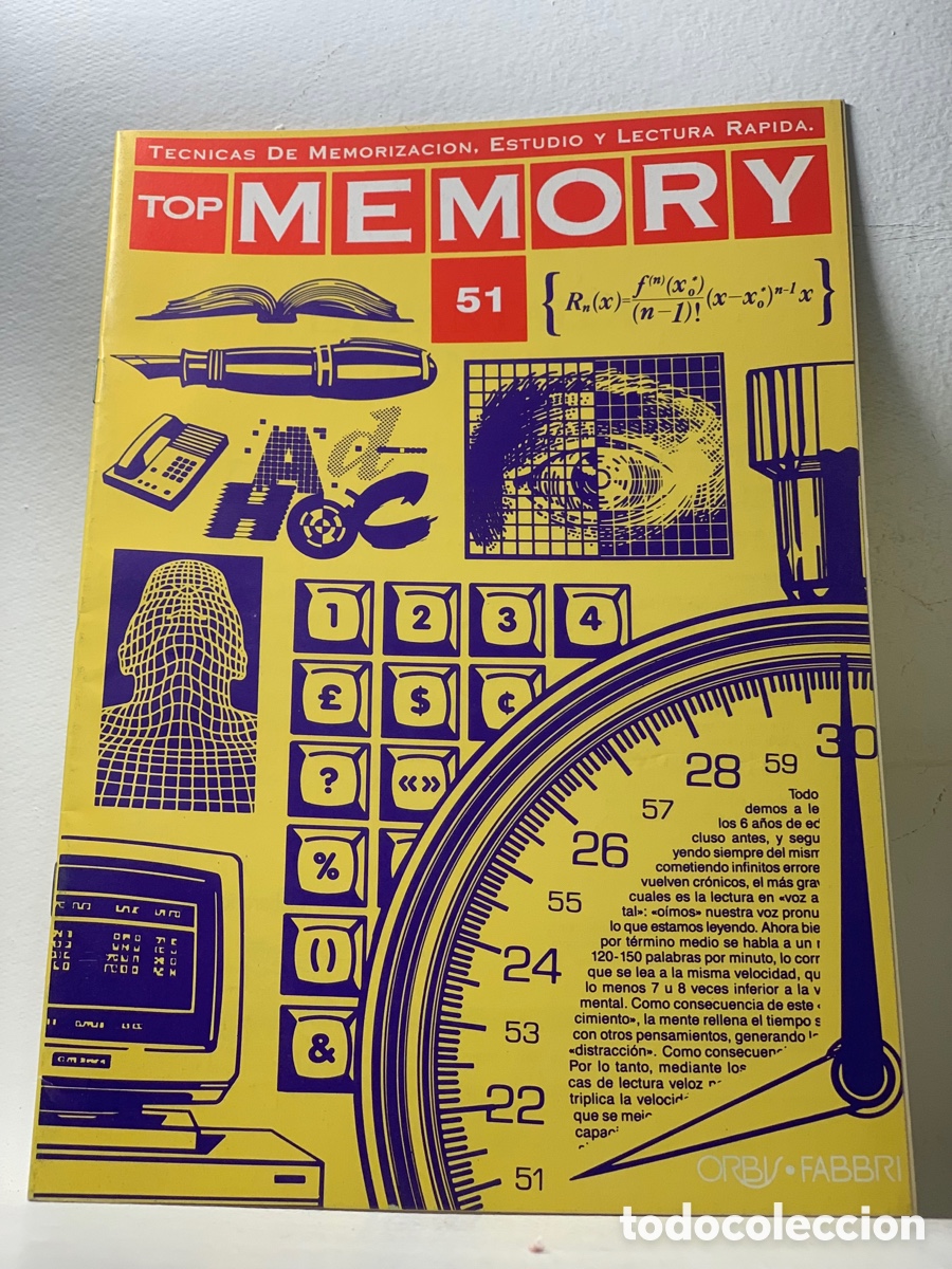Collection Magazines and Newspapers: REVISTA: TECNICAS DE MEMORIZACI&Oacute;N ESTUDIO Y LECTURA RAPIDA TOP MEMORY N&ordm; 51