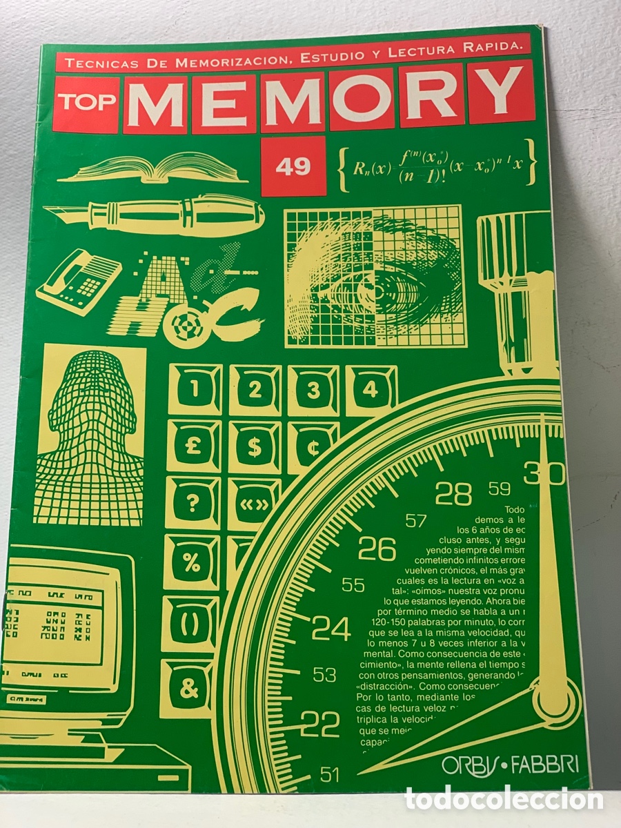 Coleccionismo de revistas y peri&oacute;dicos: REVISTA: TECNICAS DE MEMORIZACI&Oacute;N ESTUDIO Y LECTURA RAPIDA TOP MEMORY N&ordm; 49