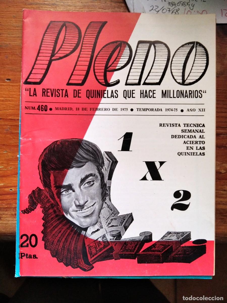 Coleccionismo de Revistas y Peri&oacute;dicos: Antigua revista Pleno Quinielas 469 18 Febrero 1975