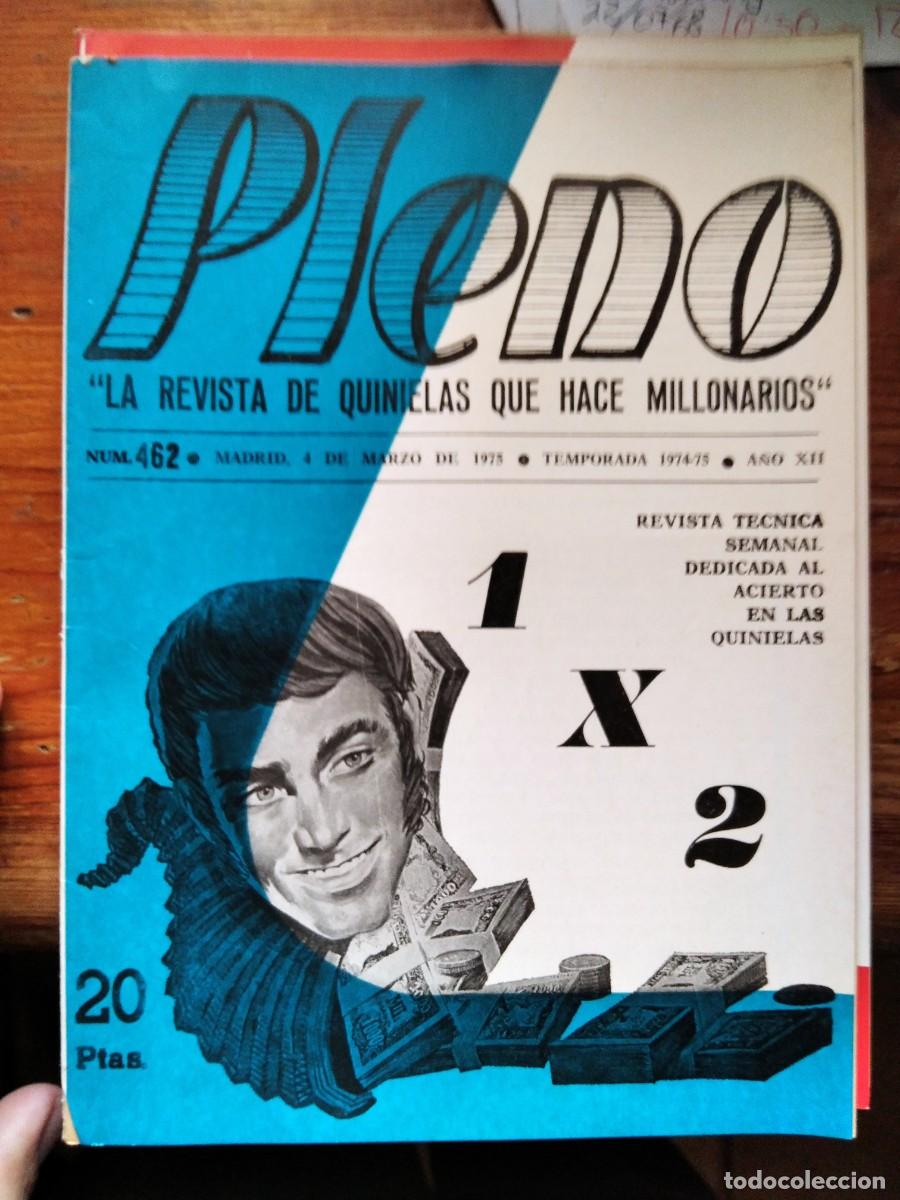 Coleccionismo de Revistas y Peri&oacute;dicos: Antigua revista pleno quinielas 4 Marzo 1975 - F&uacute;tbol 1X2