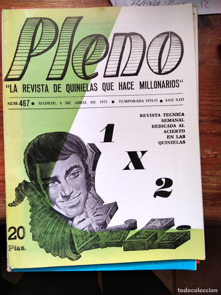 Coleccionismo de Revistas y Peri&oacute;dicos: Antigua revista Quiniela F&uacute;tbol Loterias 1X2 Pleno 8 Abril 1975