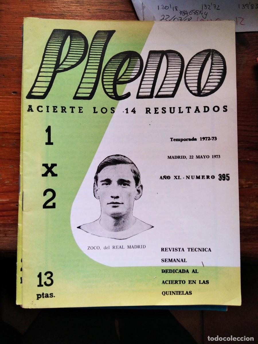 Coleccionismo de Revistas y Peri&oacute;dicos: Antigua revista Pleno acierto quinielas 1x2 22 Mayo 1973 395