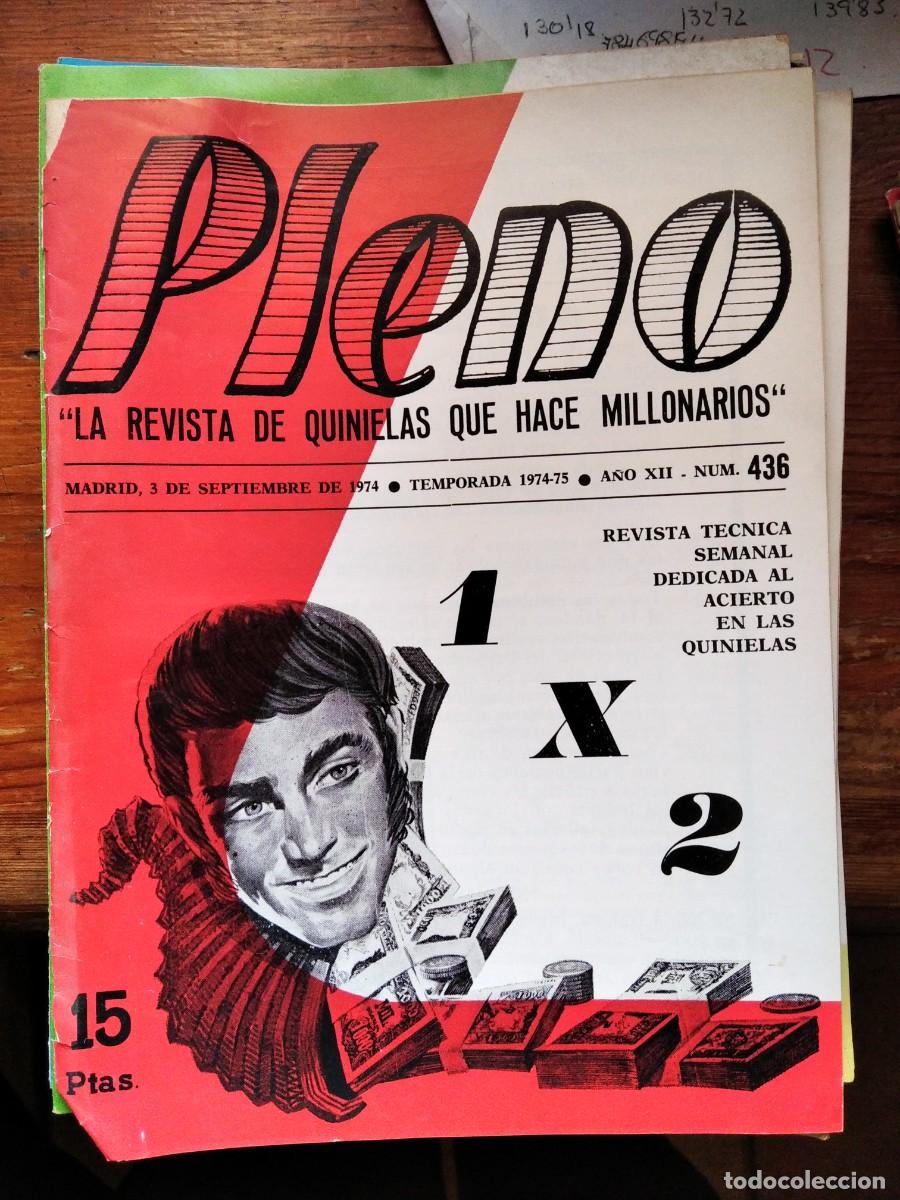 Coleccionismo de Revistas y Peri&oacute;dicos: Antigua revista pleno acierto quinielas 3 Septiembre 1974 436