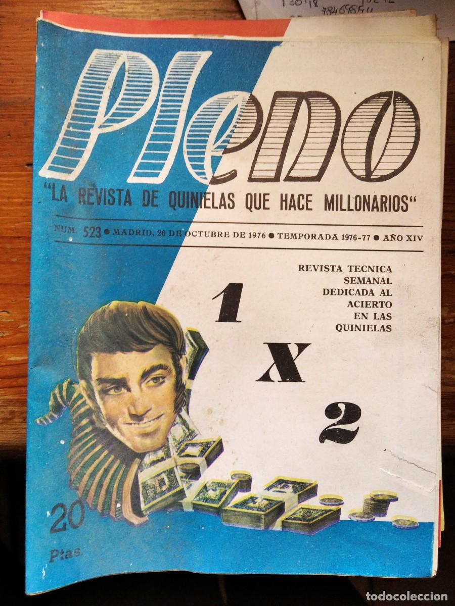 Coleccionismo de Revistas y Peri&oacute;dicos: Antigua revista Pleno 523 26 Octubre 1976 Acierto quinielas f&uacute;tbol 1x2