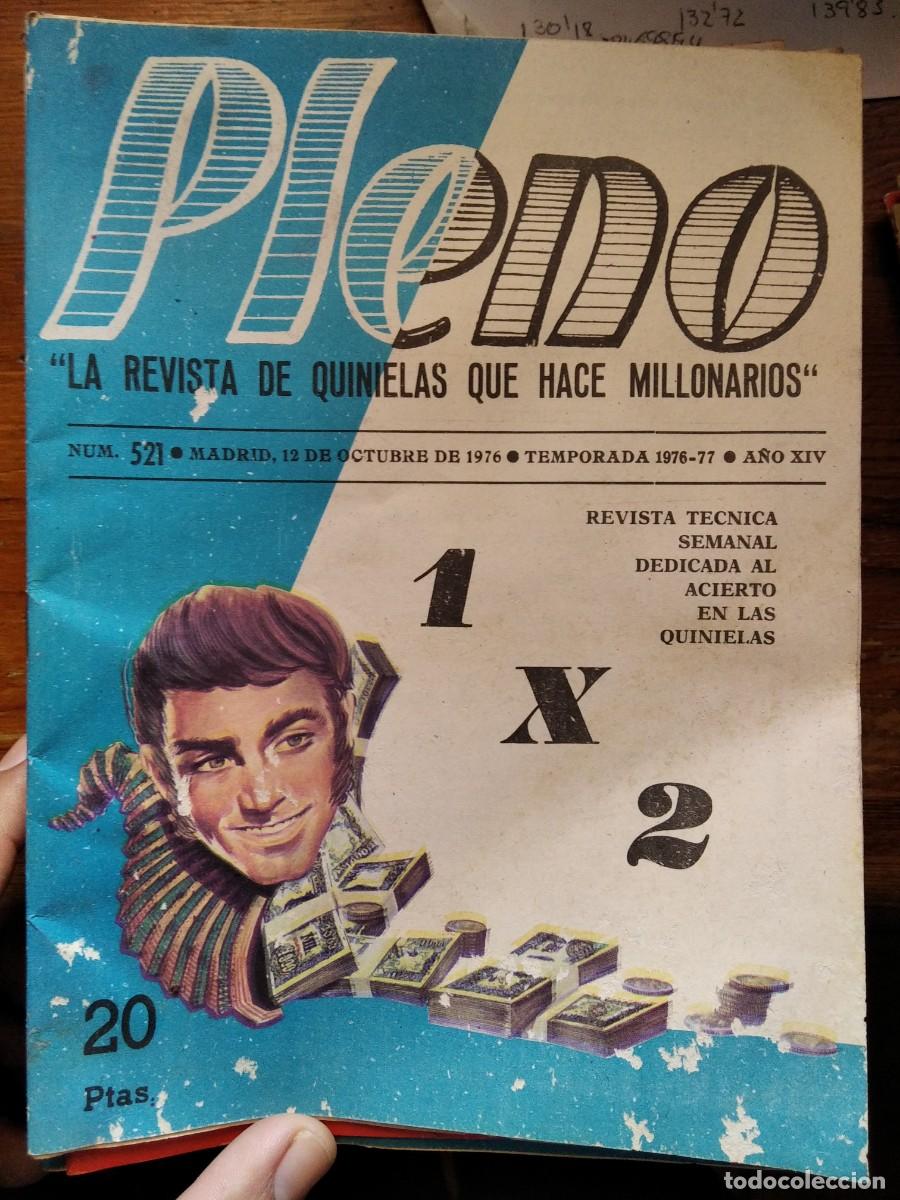 Coleccionismo de Revistas y Peri&oacute;dicos: Antigua revista pleno Acierto Quinielas 521 12 Octubre 1976