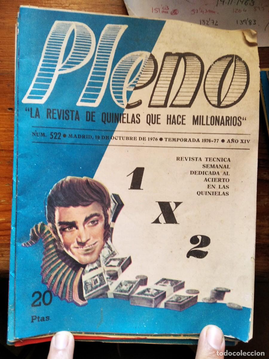 Coleccionismo de Revistas y Peri&oacute;dicos: Antigua revista Pleno Quinielas 1X2 19 Octubre 1976