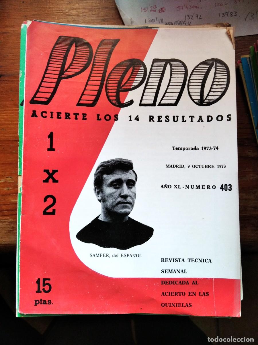Coleccionismo de Revistas y Peri&oacute;dicos: Antigua revista Pleno Acierto 1x2 Quinielas f&uacute;tbol 9 Octubre 1973 - n&ordm; 403