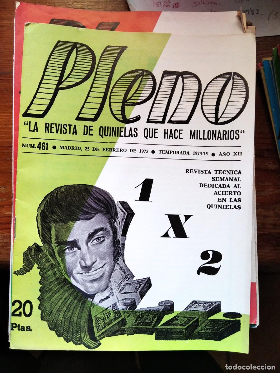 Coleccionismo de Revistas y Peri&oacute;dicos: Antigua revista Pleno acierto quinielas futbol 25 Febrero 1975 n&ordm; 461