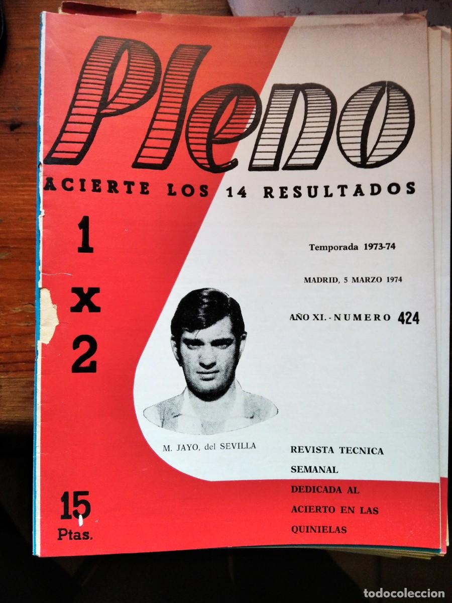 Coleccionismo de Revistas y Peri&oacute;dicos: Antigua revista Pleno acierto quiniela 424 5 Marzo 1974
