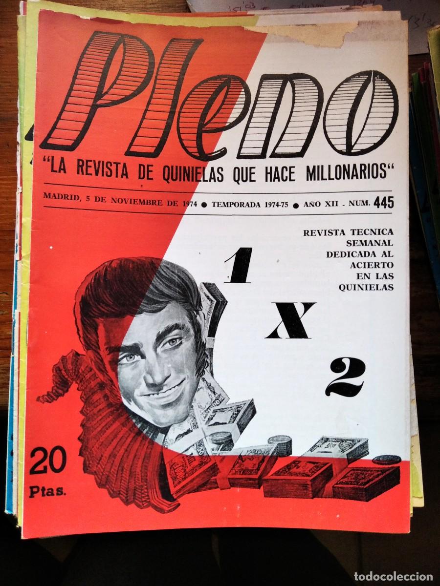 Coleccionismo de Revistas y Peri&oacute;dicos: Antigua revista Pleno acierto quiniela 5 Noviembre 1974 445