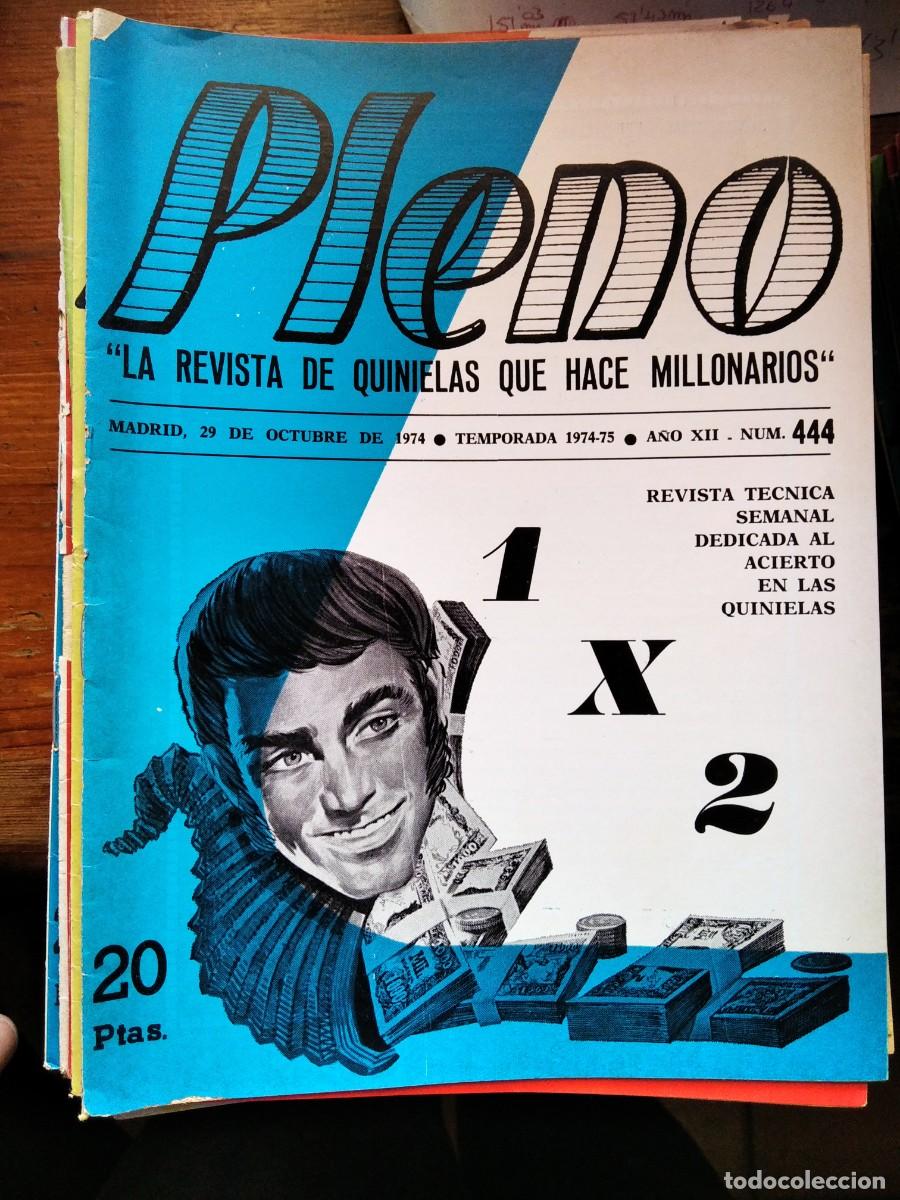 Coleccionismo de Revistas y Peri&oacute;dicos: Antigua revista Quiniela Pleno Acierto f&uacute;tbol 29 Octubre 1974 444