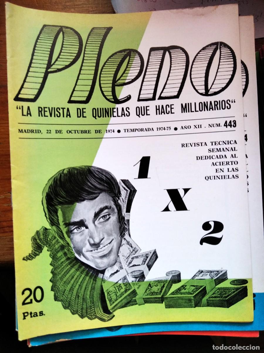 Coleccionismo de Revistas y Peri&oacute;dicos: Antigua revista Pleno acierto quiniela futbol 22 Octubre 1974 443